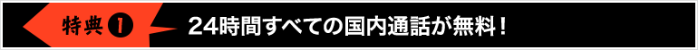 24時間すべての国内通話が無料!