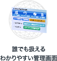 誰でも扱えるわかりやすい管理画面