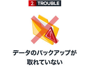 データのバックアップが取れていない