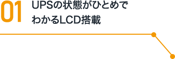 01 UPSの状態がひとめでわかるLCD搭載