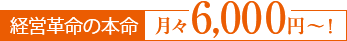 経営革命の本命 月々6,000円~！