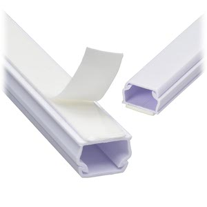 テープ付ABSモール 1号 1.8m ホワイト 10本入 [品番]00-7377