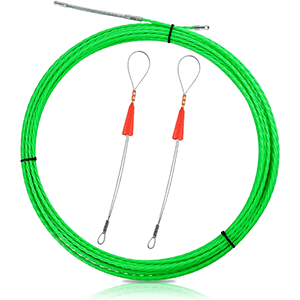 Dotoy 通線 ワイヤー グリーンスリムライン スリムヘッド 通線ワイヤー 15M ロッド径 4.0mm スチールワイヤー 通線 入線専用ワイヤー 通線工具