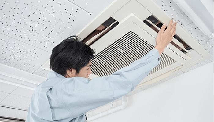 オフィスのエアコン設置工事