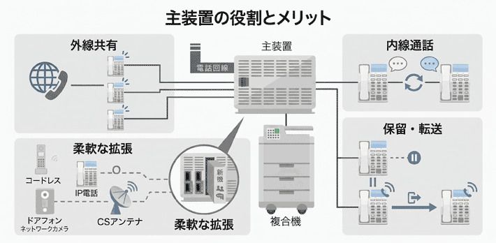 ビジネスフォンの主装置とは？価格相場・PBXとの違い・選び方をわかり 