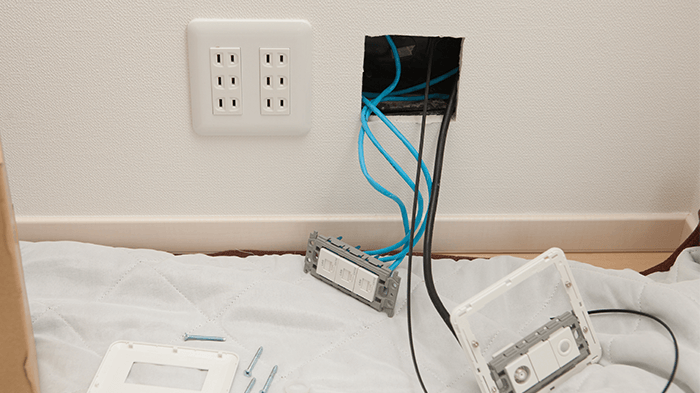 LANケーブルの工事