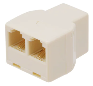 TEL用 モジュラ2分配延長アダプタ 6極4芯 メス×3 AD-MJFBE