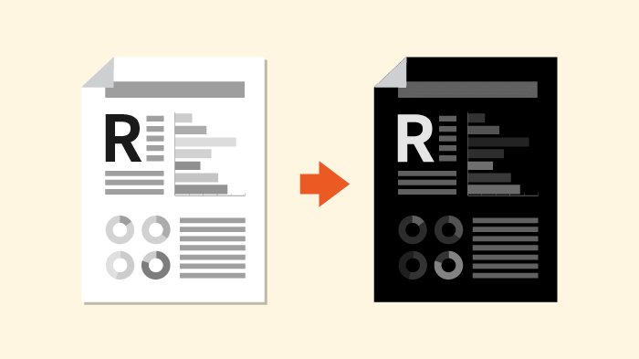 白黒反転について説明した画像