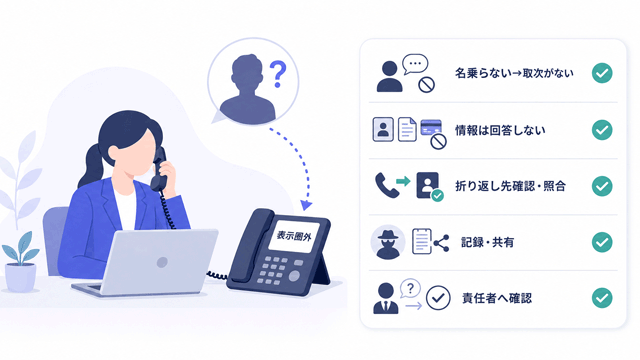 表示圏外の着信対応ルールを決めるイメージ