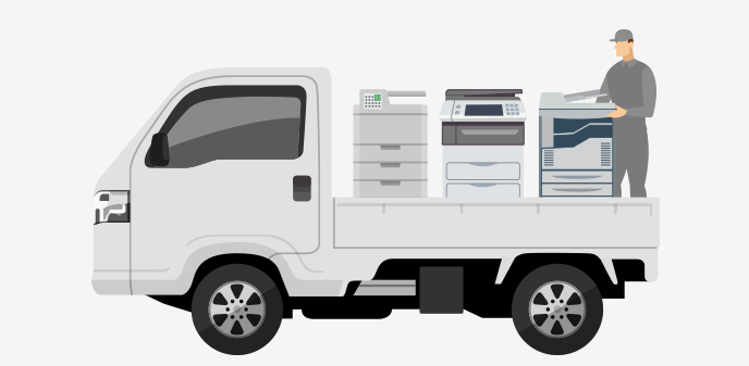 産業廃棄物業者に依頼するトラックのイメージ