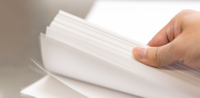 紙をさばく手順のイメージ