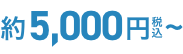 約5,000円〜