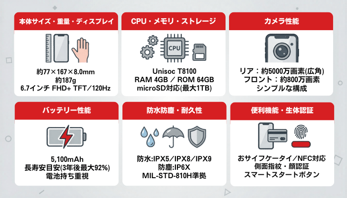 nubia S2eのスペックまとめ｜サイズ・性能・カメラ・バッテリー