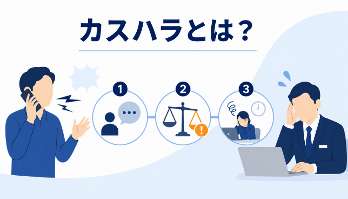 カスハラとは？該当する3つの要件と具体例
