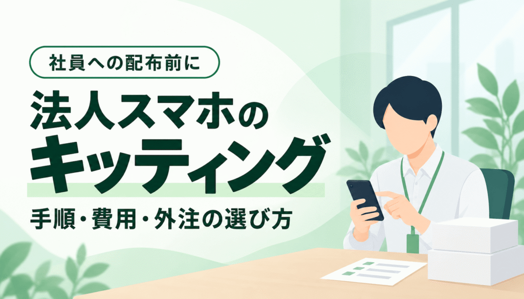 法人スマホのキッティングとは？4つの手順と費用・外注の判断基準
